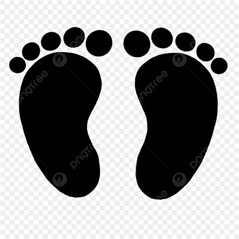 Baby Footprints Clipart Hd PNG, Black Baby Footprints Clipart, Baby ...