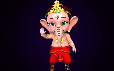 Cute Lord Ganesha Hd Wallpaper