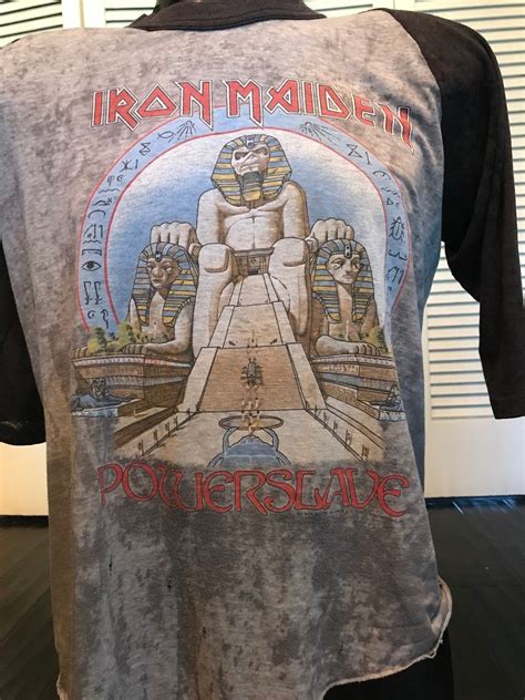 Rare Vintage 1984 Iron Maiden Powerslave Tour Shirt S… - Gem