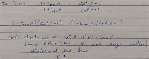 trigonometry - Is equating LHS and RHS in the beginning and showing LHS=RHS in the end correct ...