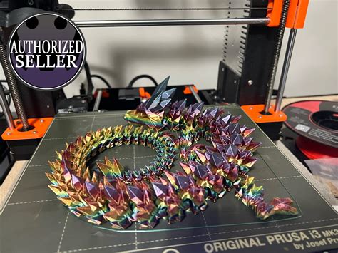 3D Printed Articulated Crystal Dragon Dragon Fidget Toy | Etsy Canada