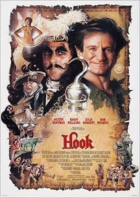 Hook Robin Williams Peter Pan Classic Movie Large Poster Art | Etsy