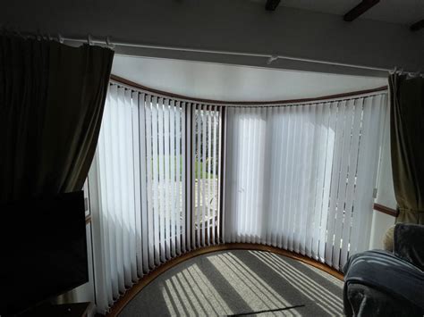 Curved Bay Window Vertical Blinds - Leicester Blinds Ltd Blinds & Shutters.