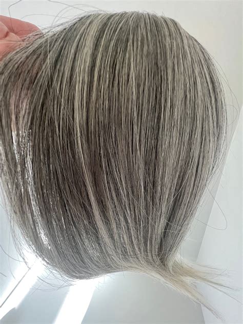 Best Hair Toppers for Women Synthetic Grey Mix Salt and Pepper Brown ...