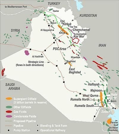 Locations of Iraq’s Major Oil Fields | Γεωγραφία | Γεωγραφία