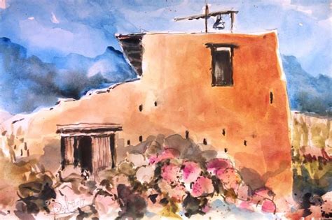 Che Pueblo Desert, a Watercolor Painting on Paper, by Daniel Clarke ...