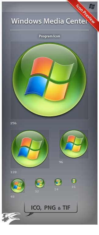 Windows Media Center Icon of High Resolution - The Customize Windows