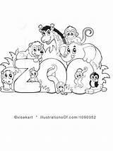 Cute Zoo Animals Coloring sketch template