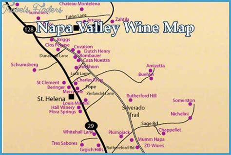 Napa Valley Map - TravelsFinders.Com