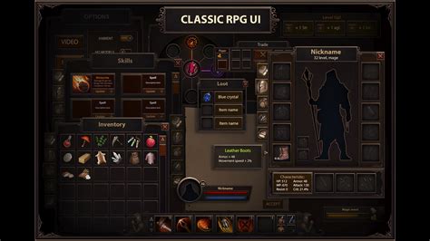 ArtStation - Classic RPG UI | Game Assets