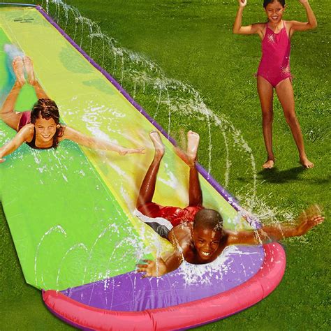 Kids Summer Fun 48m Giant Double Water Slide Outdoor Backyard Pool Toy - WeFlatables.com ...