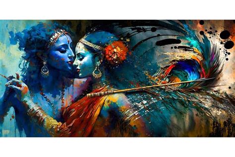 Abstract Radha Krishna Modern Art Paintings Abstract - vrogue.co