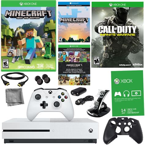 Microsoft Xbox One S 500GB Minecraft Bundle With Infinite Warfare & 8 ...