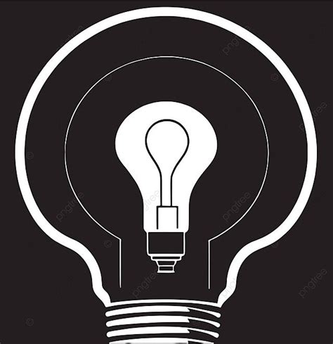 Vector Illustration Of A Closeup Black And White Light Bulb Vector, Creative, Business, Energy ...