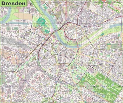 Large detailed map of Dresden - Ontheworldmap.com