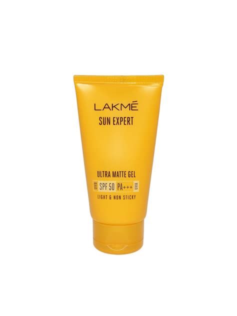 Lakme Sun Expert Ultra Matte Gel Sunscreen SPF 50 PA 50 ml Best Price in India | Lakme Sun ...