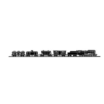 Old Train Silhouette PNG And Vector Images Free Download - Pngtree