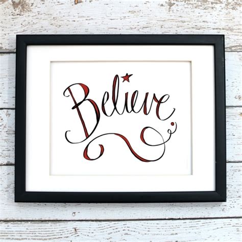 Believe - Christmas Printable - Digital Art - Ideas for the Home