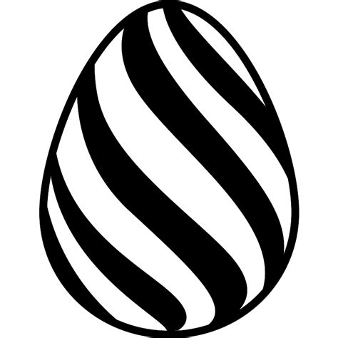 Easter Egg With Stripes Vector SVG Icon - SVG Repo