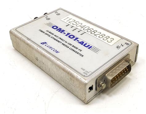 Luxcom OM-101-AUI Fiber Optic Ethernet media Converter IMI for sale online | eBay