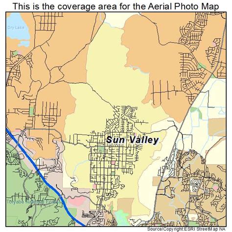 Aerial Photography Map of Sun Valley, NV Nevada