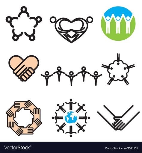 Logo icons unity Royalty Free Vector Image - VectorStock