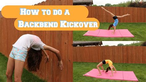 How To Do A Back Bend Kickover | Gymnastics skills, Backbend kickover, Gymnastics routines