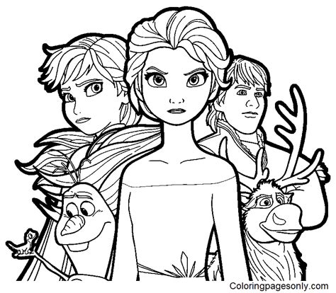 36 Frozen Characters Coloring Pages - ColoringPagesOnly.com