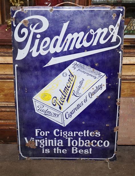 Piedmont Cigarettes Porcelain Sign | Advertising signs, Porcelain signs ...