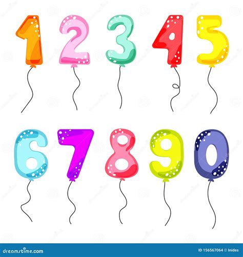 Balloon Numbers Vector Set. | CartoonDealer.com #83345925