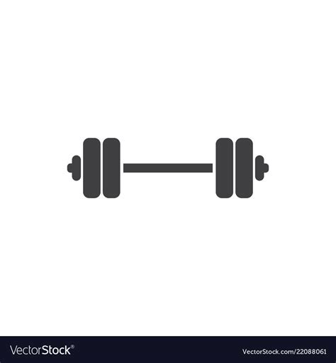 Barbell logo icon design template Royalty Free Vector Image