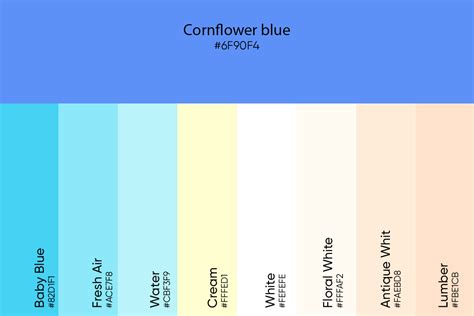 Cornflower Blue Color Chart