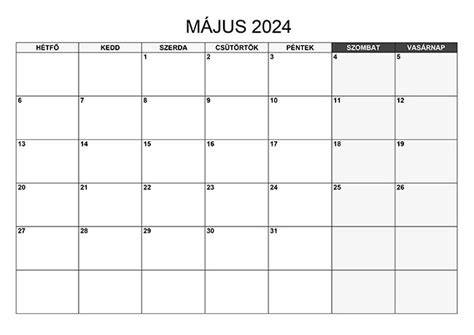 2024 május naptár – naptar.su