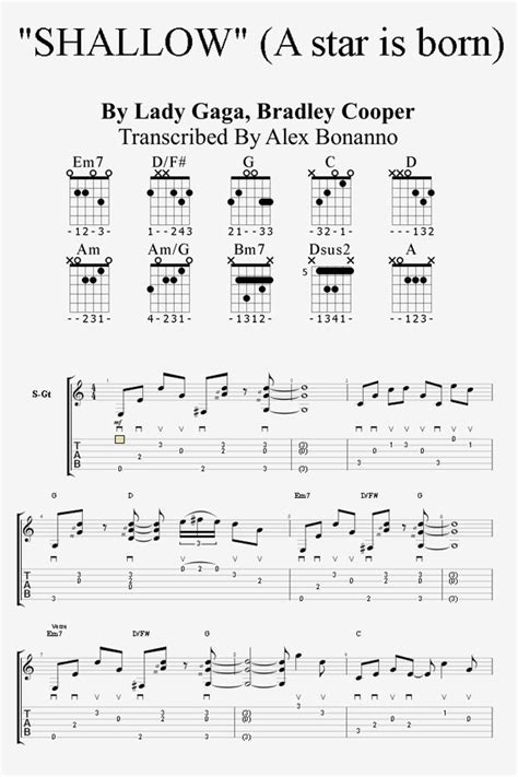 Shallow (A Star is Born) Guitar Tabs