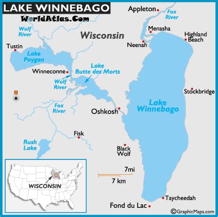 Lake Winnebago Map Lake Poygon Lake Butte Des Morts Sturgeon Fishing ...