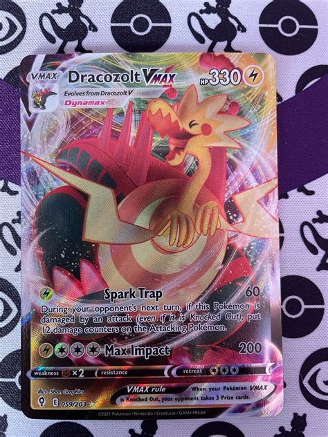 Dracozolt VMAX 059/203 Ultra Rare Evolving Skies Pokemon TCG NM/M ...