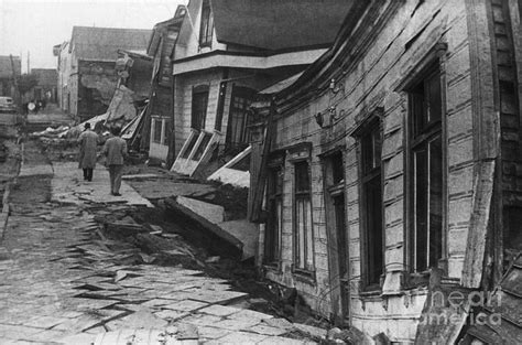 Houses Damaged By Earthquake by Bettmann