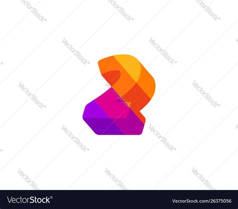 Number 2 logo icon design template elements Vector Image