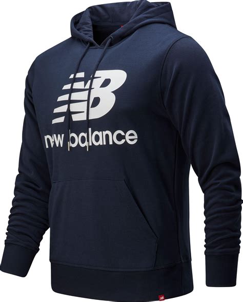 New Balance Essentials Stacked Hoodie in Blue for Men - Lyst