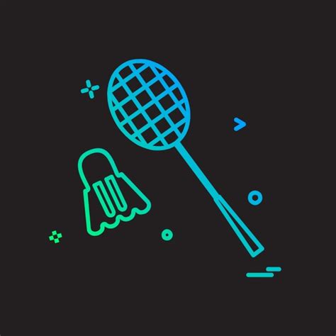 Badminton Icon Design Vector, Vector, Badminton, Design PNG and Vector with Transparent ...