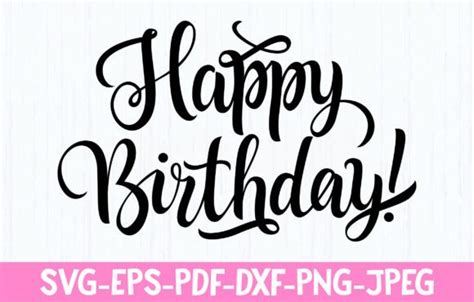 1 Happy Birthday Calligraphy Svg Designs & Graphics