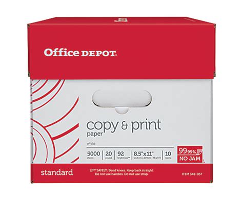 Office Depot Multi Use Printer Copy Paper White Letter 8.5 x 11 5000 ...