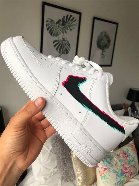 Nike Air Force 1 Glitch Custom Footwear | Etsy