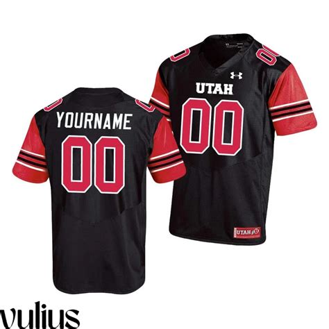 Custom Utah Utes Jersey, Black Men's, Replica College Football Jersey ...