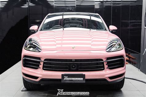 Porsche Cayenne Coupe - Full Vehicle Wrapped in Inozetek Sakura Pink ...