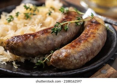 3,077 Bratwurst and sauerkraut Images, Stock Photos & Vectors ...