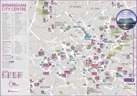 Birmingham city centre map - Ontheworldmap.com