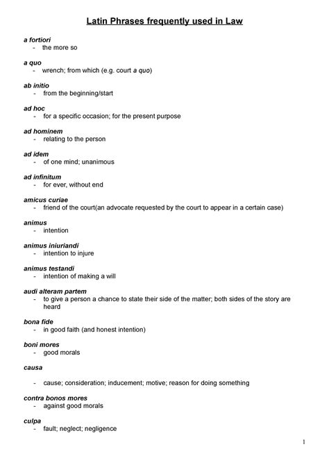 SCL1501-Latin-Phrases - Latin Phrases frequently used in Law a fortiori the more so a quo wrench ...