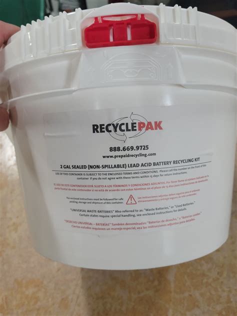 RECYCLEPAK 1FYF1 Battery Recycling Kit: Dry Cell Batteries, 2 gal | eBay