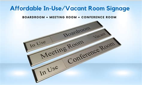 In Use/Vacant - Board, Meeting & Conference Room Signs